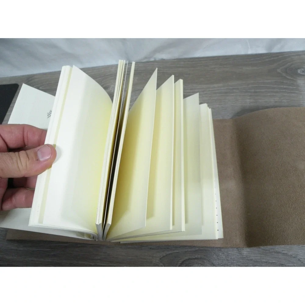 Ricco Bello Leather Journal Notebook Diary Rustic Vintage Style Brown Strap Wrap
